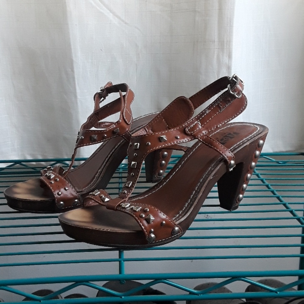 Shoes of Soul Brown Studded Heels